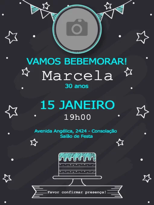 Modelo de convite - aniversário