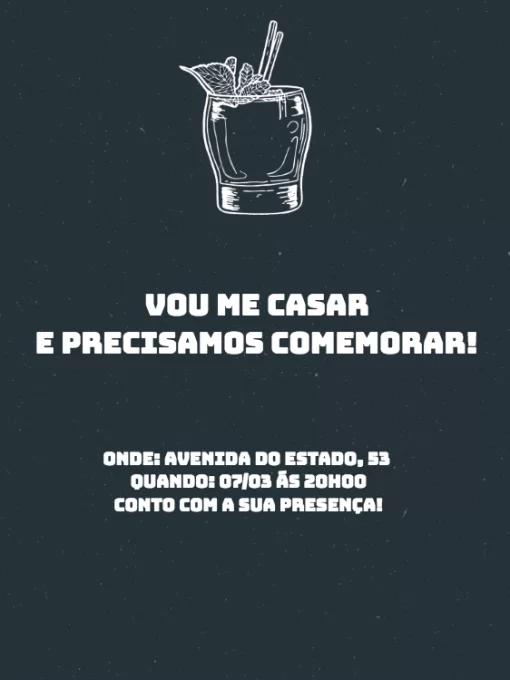 Modelo de convite - despedida solteiro