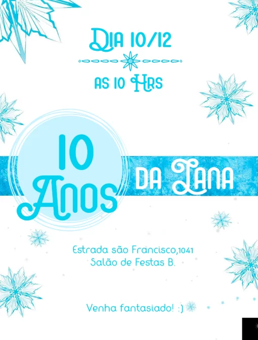 Fazer convite online convite digital CONVITE ANIVERSÁRIO FROZEN