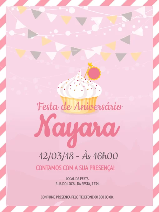 Convite Cupcakes Convite Cupcakes