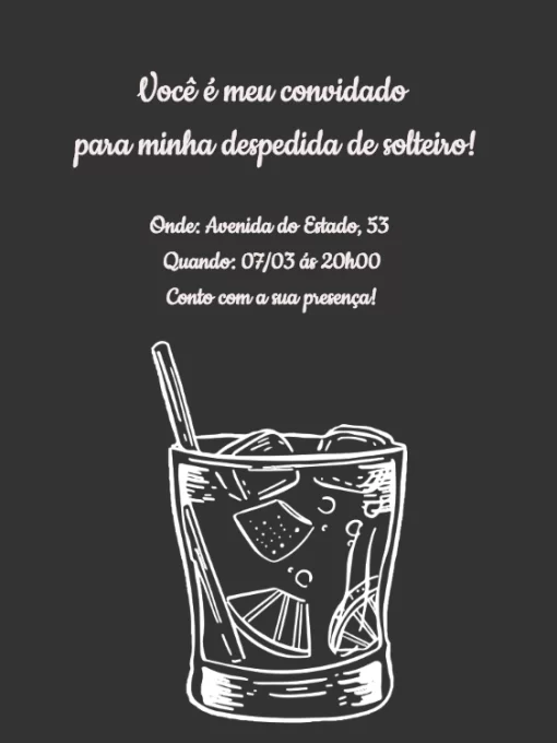 Modelo de convite - despedida solteiro