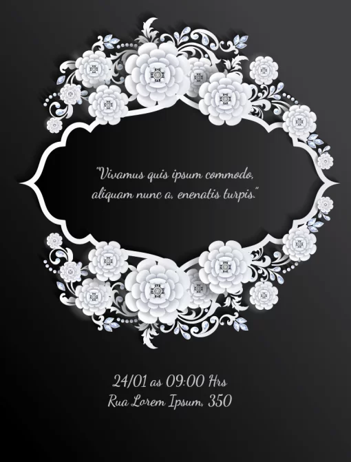 Convite Luto Floral Convite Luto Floral