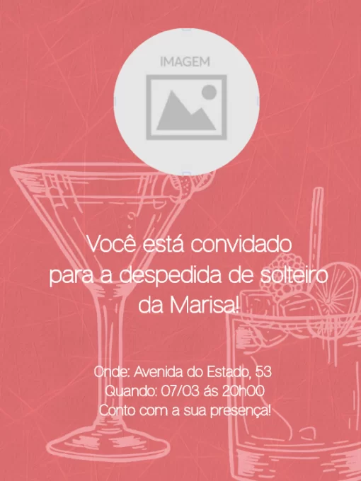 Modelo de convite - despedida solteiro