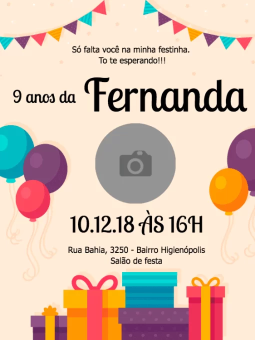 Faça um convite de aniversário personalizado online grátis