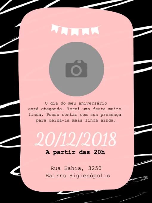 Modelo de convite - aniversário