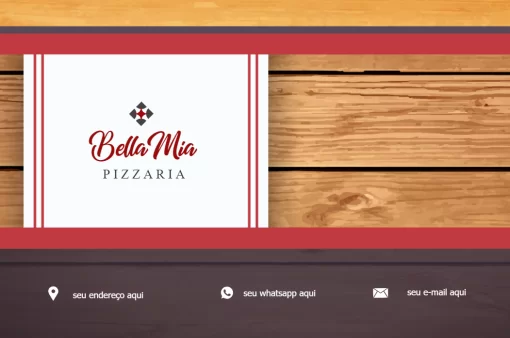 Modelo de convite - cartão verso alimentação