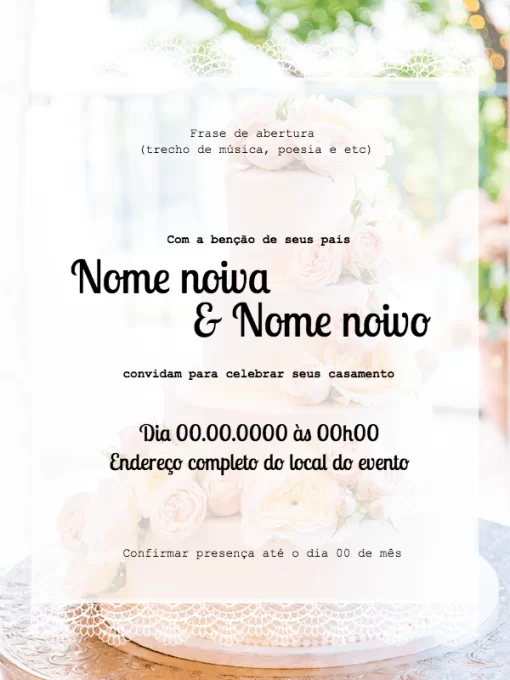 Crie um convite de casamento personalizado online grátis