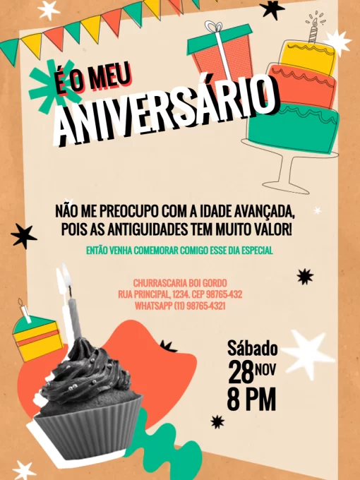 Convite De Aniversário Zueira E Divertido Convite De Aniversário Zueira E Divertido