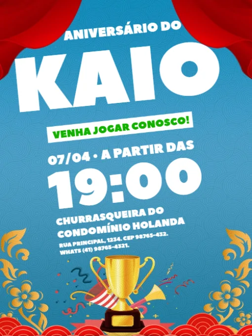 Modelo de convite - futebol para editar