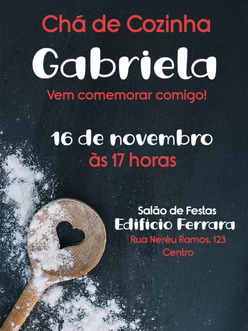 Chá de cozinha - Modelo 1 Chá de cozinha - Modelo 1