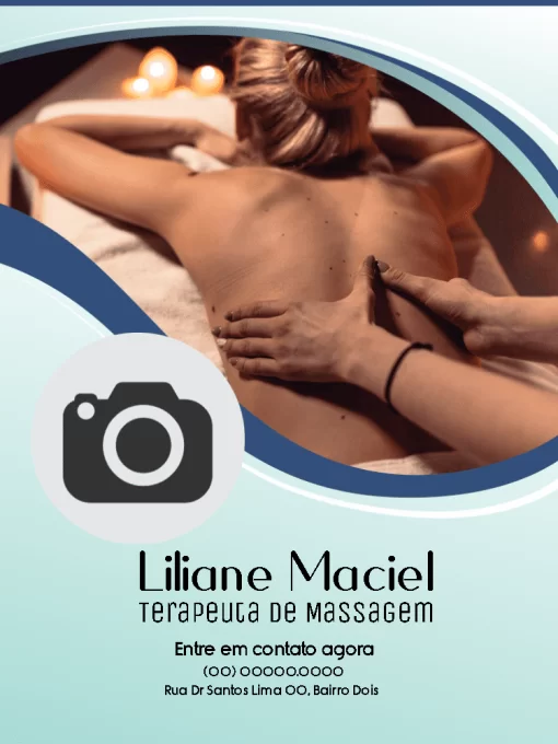 Modelo de convite - massagista