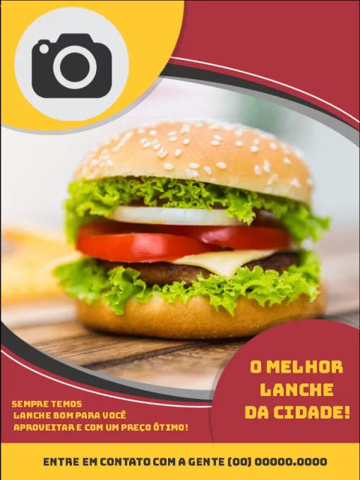 Modelo de convite - hamburger