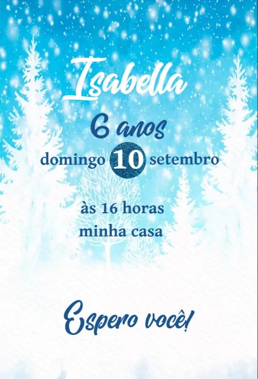 Fazer convite online convite digital aniversário frozen com foto