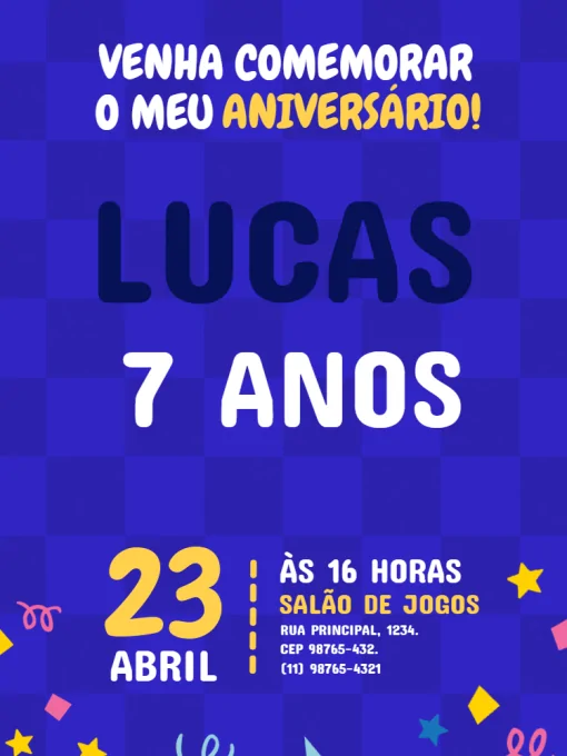 Convite aniversário Sonic - Edite grátis com nosso editor online