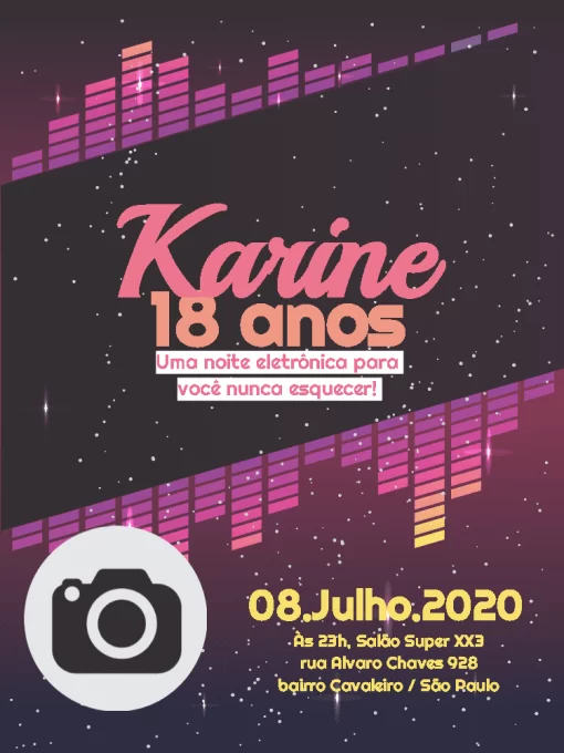 Modelo de convite - musica eletrônica