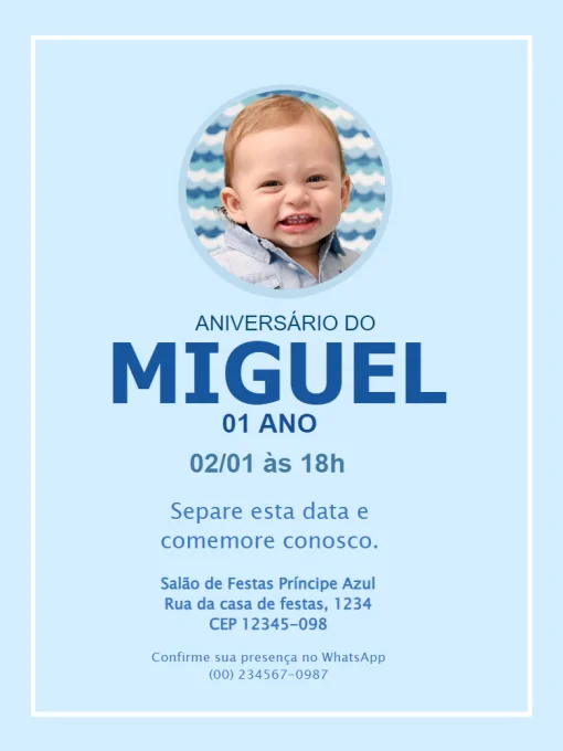 ▷ Convite de Aniversário Infantil Menino personalizado grátis