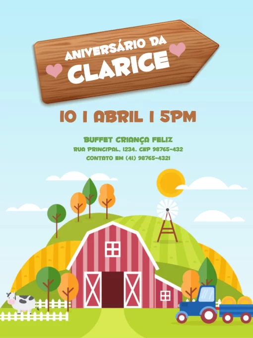 Convite De Aniversário Fazendinha Convite De Aniversário Fazendinha