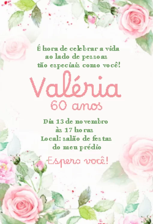 Convite floral virtual on line 