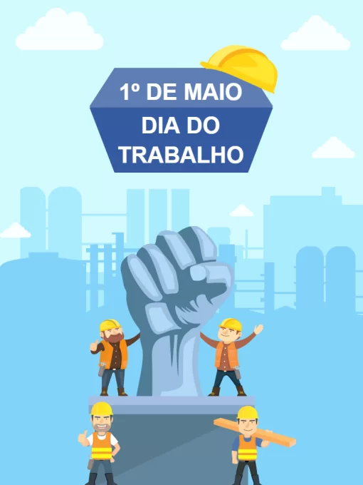 Modelo de convite - cartão dia do trabalho