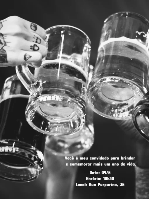 Modelo de convite - aniversário cerveja
