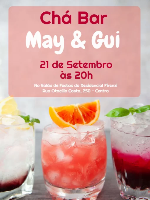 Modelo de convite - chá bar