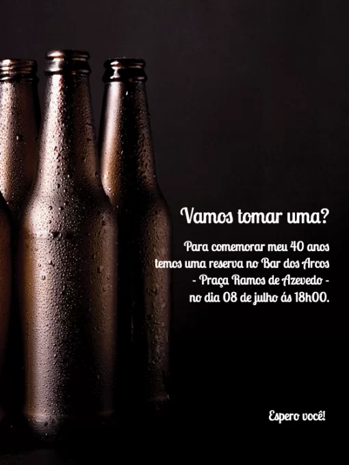 Convite Aniversário Cerveja Convite Aniversário Cerveja