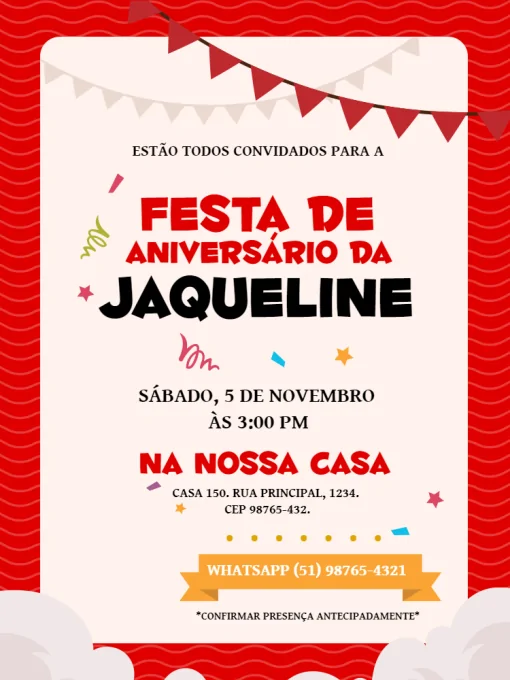 Texto de Confirmação de Presença em Festa infantil – Modelos de