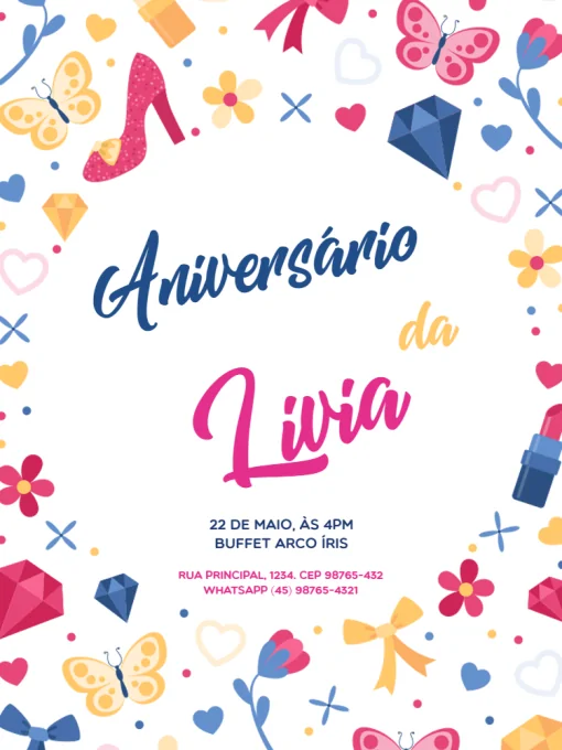 Convite De Aniversário Barbie Com Foto Edite Online