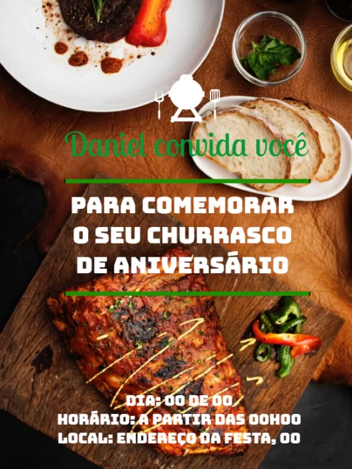 Modelo de convite - aniversário