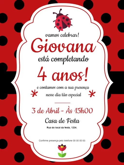 Convite ladybug png  Convite de aniversario ladybug, Convite da ladybug,  Convite joaninha