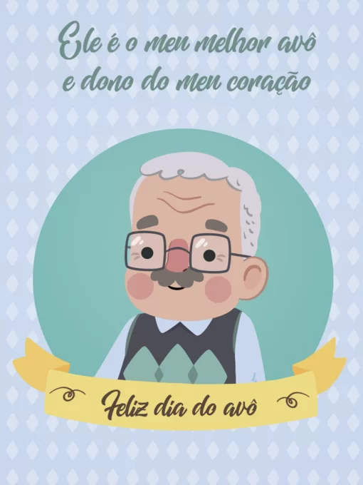Modelo de convite - cartão dia do avô