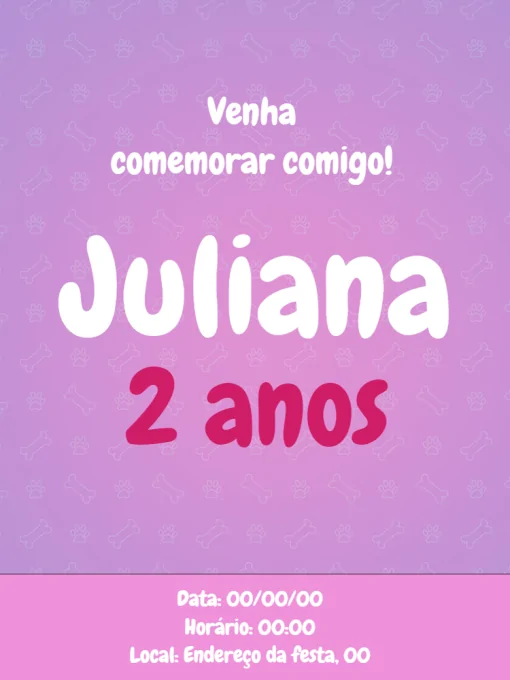 Convite de aniversário patrulha canina Edite Online