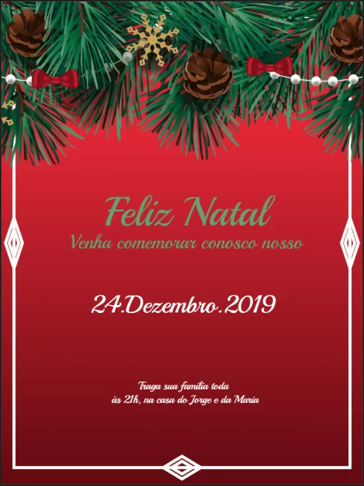 Fazer Convite natal Edite Online