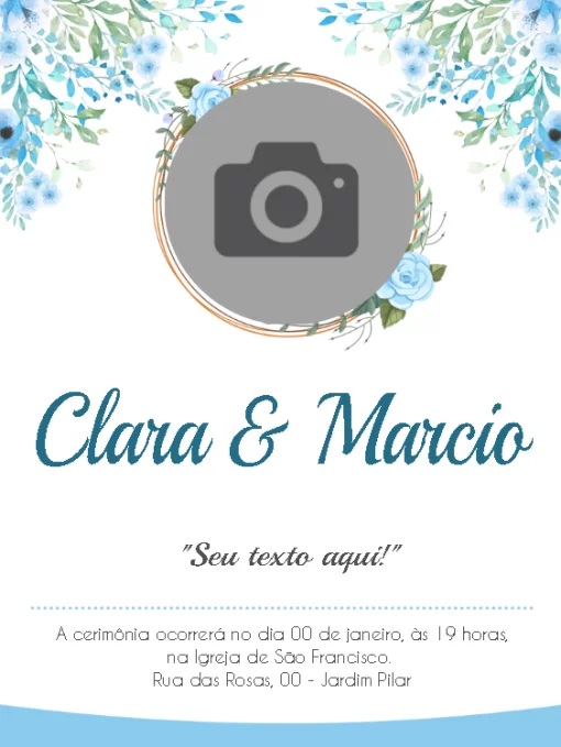 Convite Casamento Virtual Interativo Floral Rosa Whatsapp