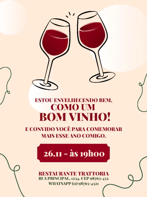 Convite De Aniversário Engraçado E Elegante