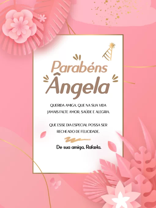 Modelo de convite - cartão comemoração aniversario feminino floral