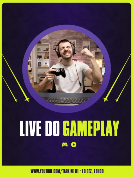 Modelo de convite - para live com foto