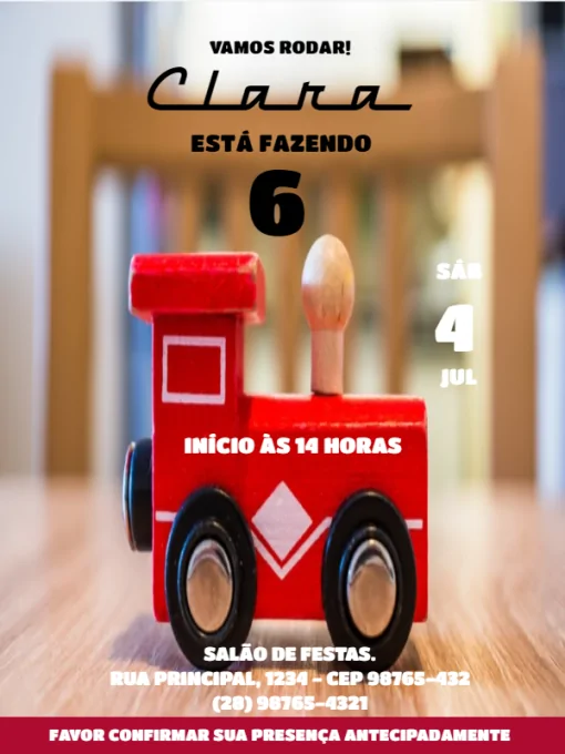 Convite De Aniversário Carros (Filme Infantil) Edite Online