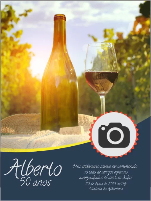 Modelo de convite - vínicola