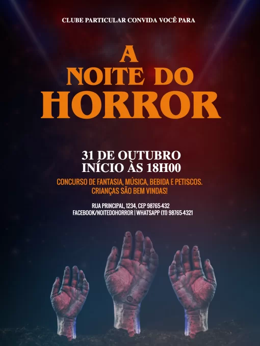 Convite De Halloween Assustador