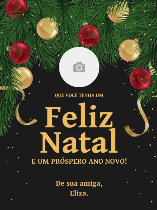 Editar e Baixar Cartão de Natal, natal, fim de ano, feriado, papai noel, festa, festividades, foto