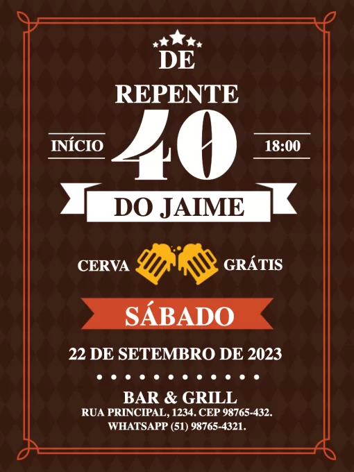Grátis - Fazer convite online convite digital De Repente