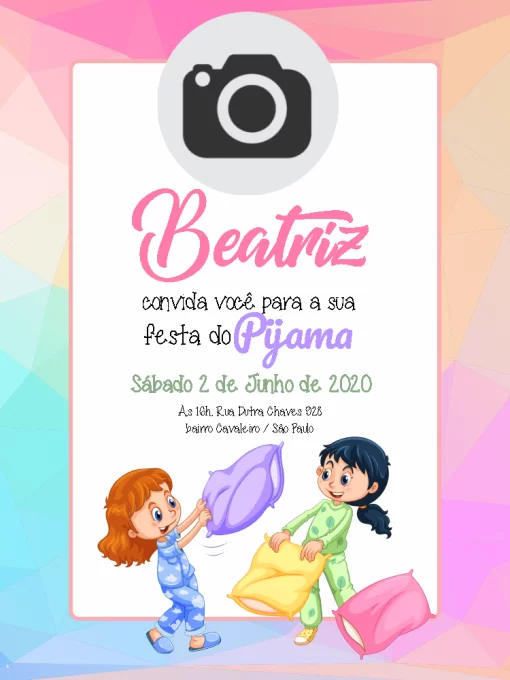 Convite Roblox Festa do Pijama - DIGITAL