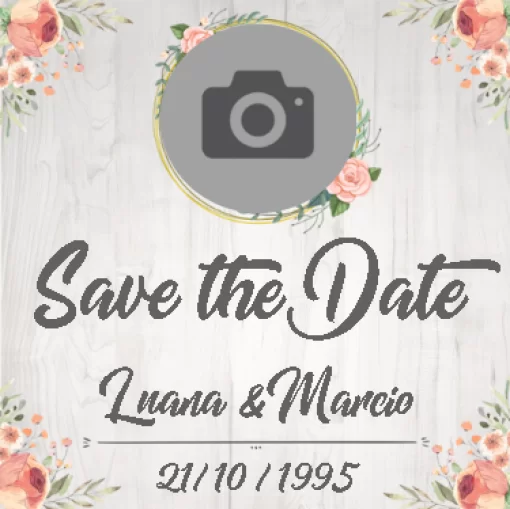 Save the Date Rustico Rosas