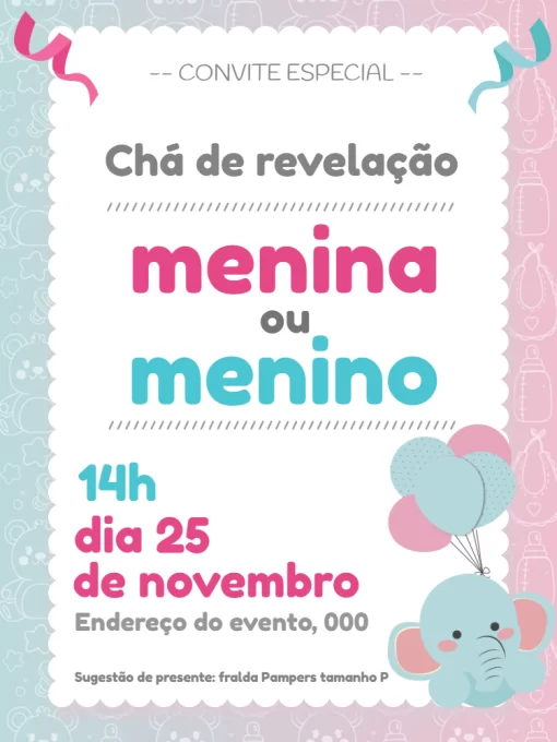 Cha De Bebê, Menina Ou Menino?