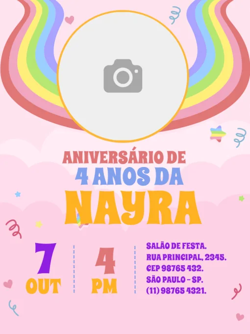 Convite De Aniversário Akatsuki Colorido Edite Online