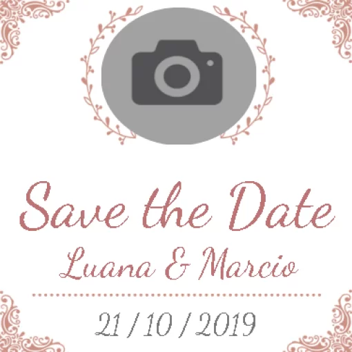 Modelo de convite - save the date arabesco