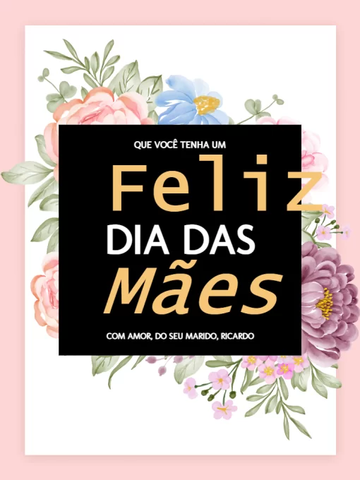 Modelo de convite - como fazer cartão dia das mães criativo claro