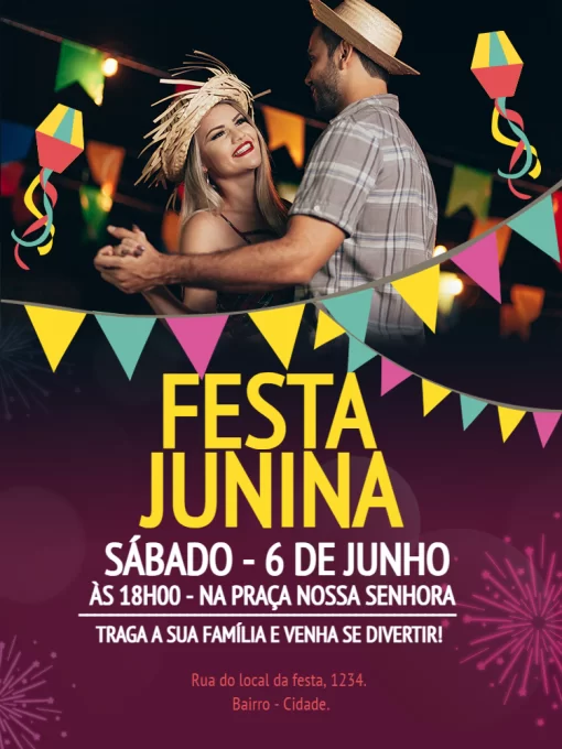 Modelo de convite - festa junina
