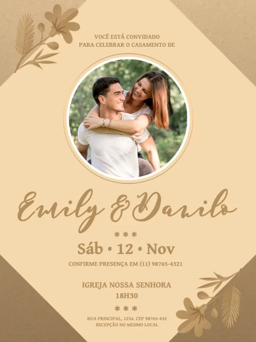 convite casamento Edite Online
